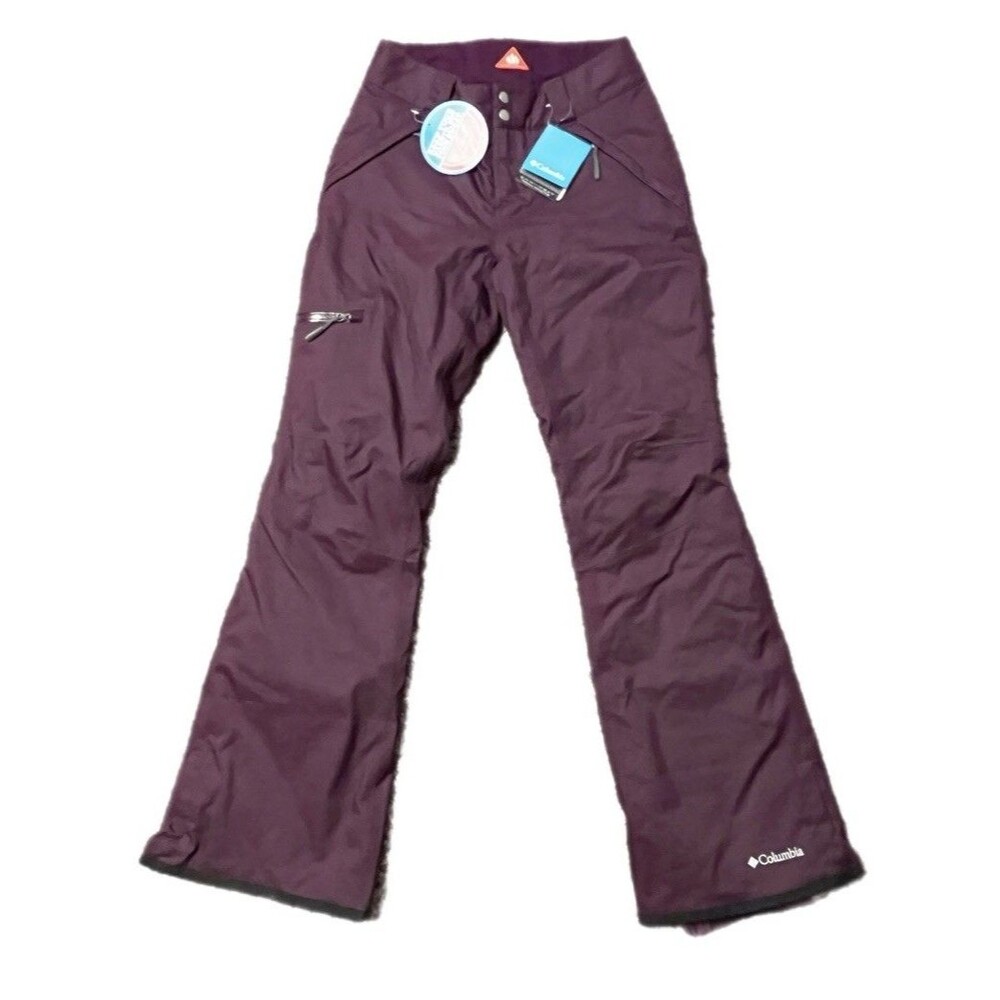 NWT Columbia Womens Insulated Snow Ski Pants Size XS Omni Heat Purple Plum